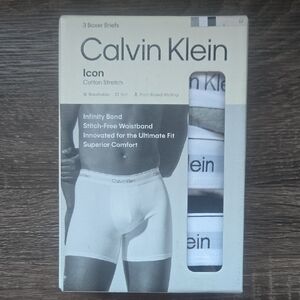 Calvin Klein Icon Cotton Stretch Boxer Briefs - White, Black, And Silver